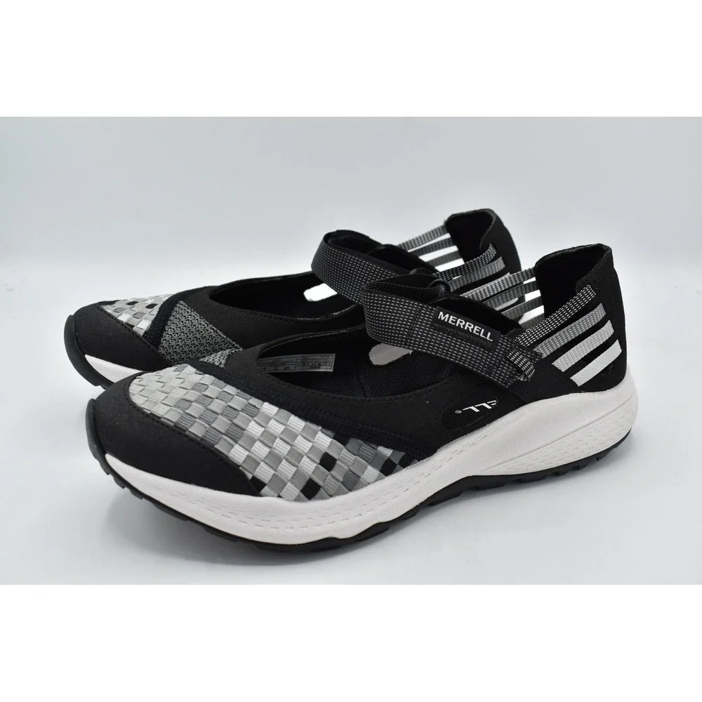 Merrell Women Size 8 Bravada 2 Wrap Black White Mary Jane Sandals Shoes Beachy